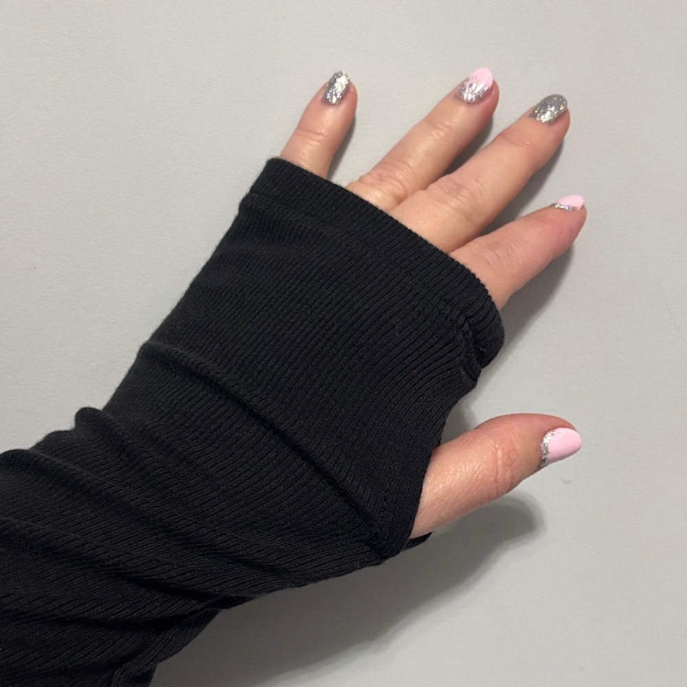 Athleta open long cardigan women’s medium black - Picture 5 of 7